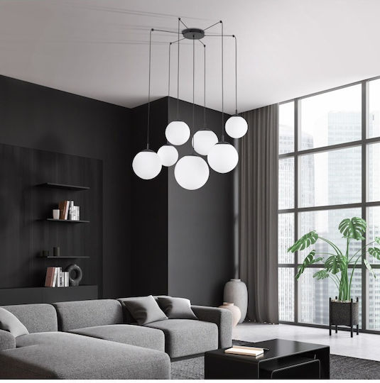 TK Lighting Hängelampe Gray für 7 Lampen E27