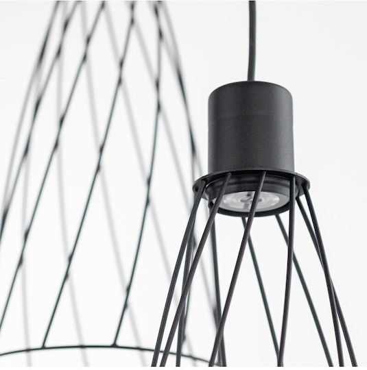 TK Lighting Κρεμαστό Φωτιστικό Μαύρο 50εκ.