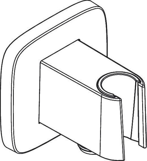 Fixfit Q Wall-Mounted Shower Head Holder Chrome 26887000 Hansgrohe
