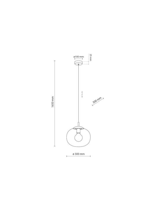 TK Lighting Κρεμαστό Φωτιστικό Λευκό με Ντουί E27