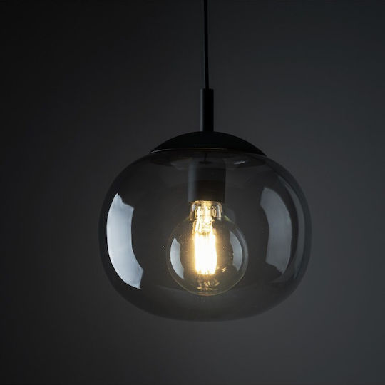 TK Lighting Lustră Gri cu Dulie E27 25x25cm.