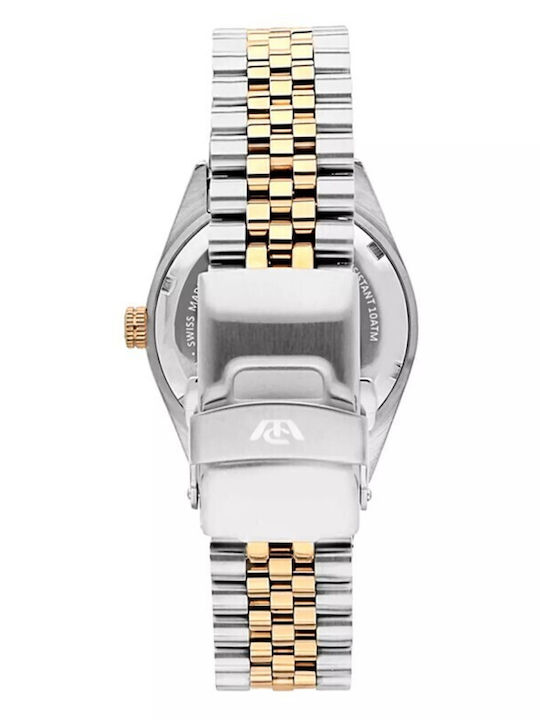 Philip Watch Γυναικείο Ρολόι Μπαταρίας με Μεταλλικό Μπρασελέ