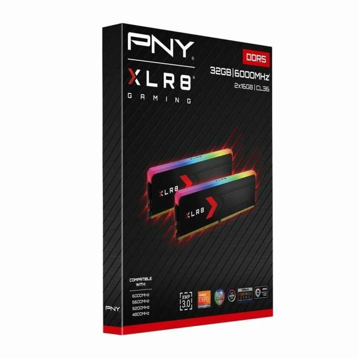 PNY XLR8 32GB DDR5 RAM with 2 Modules (2x16GB) and 6000 Speed for