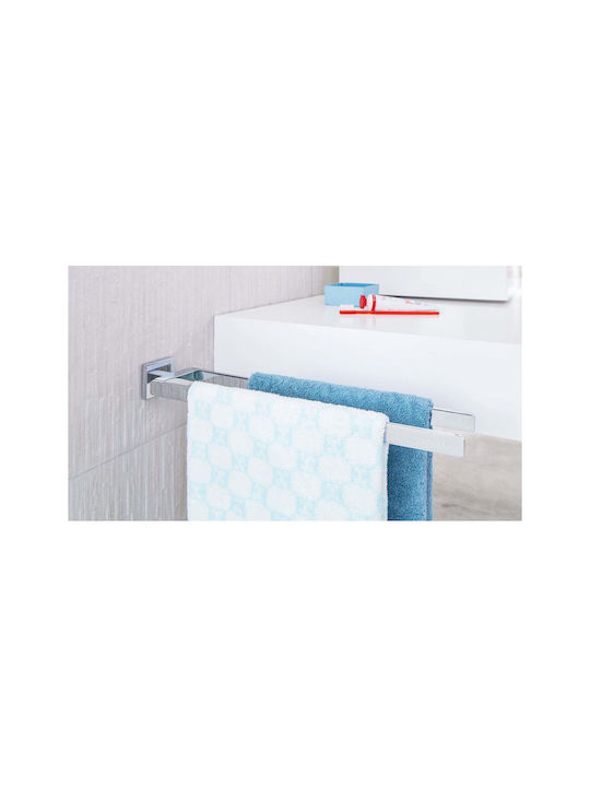 Tesa Ράγα Μπάνιου Μονή Επιτοίχια με Βίδες ​5x4.5cm Ασημί