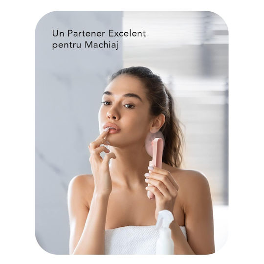 Ultra Portabil 3 În 1 Ventilator De Mână Birou Gât 3 Viteze Pliabil Baterie Portabilă 2000mah 20h Autonomie Skdr Airmini Roz