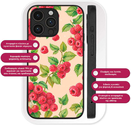 Handyhülle Sonique Fruit Series Motorola Moto E22 4G Himbeere