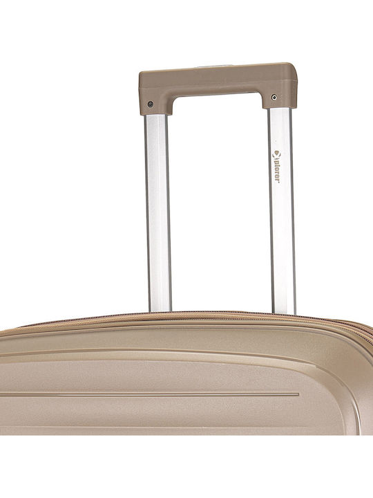 Xplorer Mittlerer Hartgepäckkoffer Beige mit 4 Rädern Höhe 65cm
