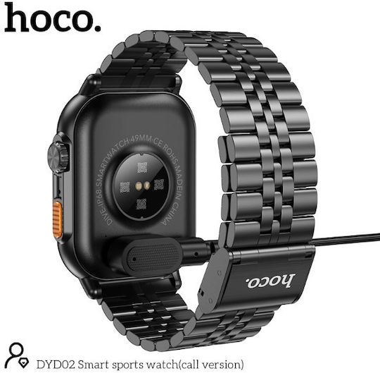 Hoco DYD02 Smartwatch με Παλμογράφο (Μαύρο)