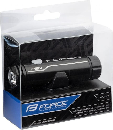 Force Pen Επαναφορτιζόμενο Εμπρόσθιο Φως Ποδηλάτου 200LM 1 LED