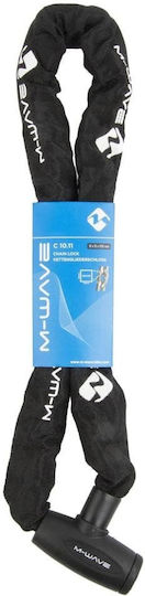 M-Wave Cable 10.10 Κλειδαριά Ποδηλάτου Κουλούρα με Κλειδί Μαύρη