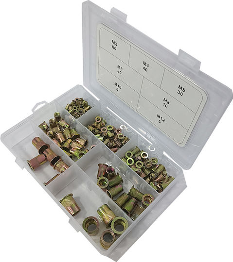 Sks Tools Πριτσίνια Σπείρωμα 170 Τεμάχια Μ3 Μ12