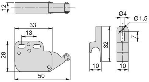 Push Latch Finetto Πλαστικο Αντικρυσμα Καφέ 220-46509#marr