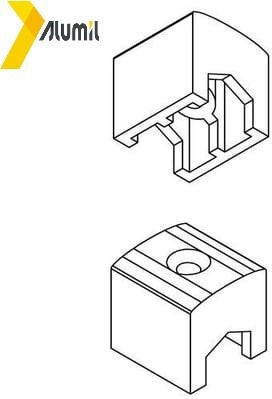 Stopper Fillet 9200 Pentru Uși Glisante Negru 22x23mm