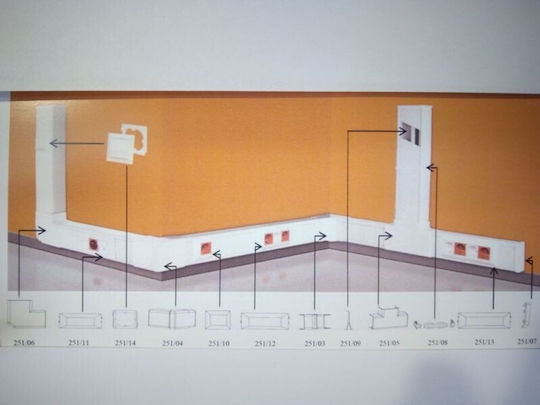 Adjustable External Corner for Structured Wiring 251/04