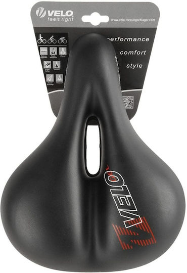 Velo Plush Gel Elasto Черен Велосипедна седалка Градски