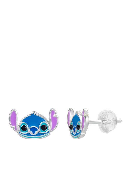 Kritsimis Lilo Stitch Υποαλλεργικά Παιδικά Σκουλαρίκια Καρφωτά από Ασήμι