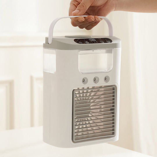 Uncle George Ventilator USB Reîncărcabil Cu Apă Și Iluminare Gri 07.01.01-0001-GREY