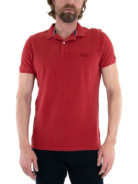 Destroy Polo Kurzarm Bluse Varsity Rot