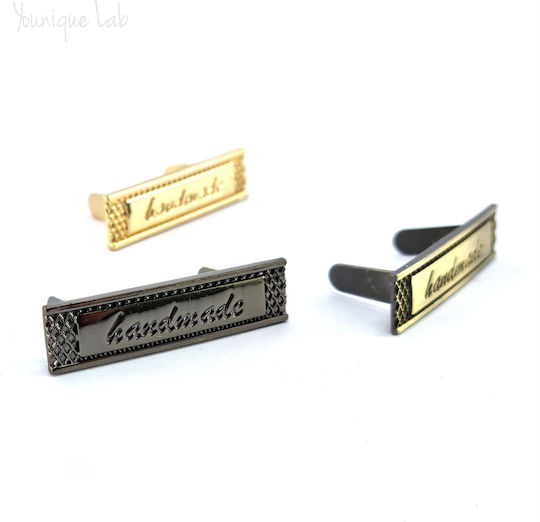 Etichetă Handmade Genți Aurie 4 X 1 Cm
