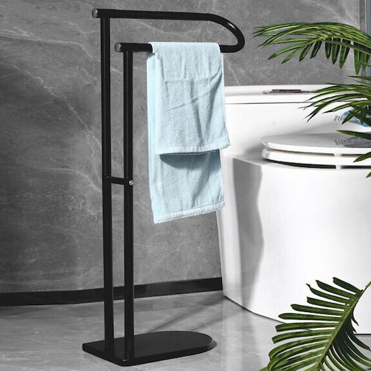 Inter Ceramic Άγκιστρο Μπάνιου Μονό με Βίδες Μαύρο