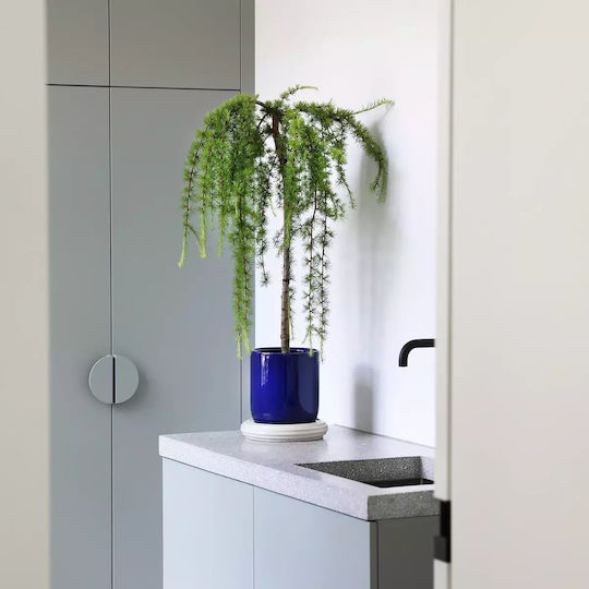 &Klevering Planter Ceramic Blue 25x25x24.5cm.