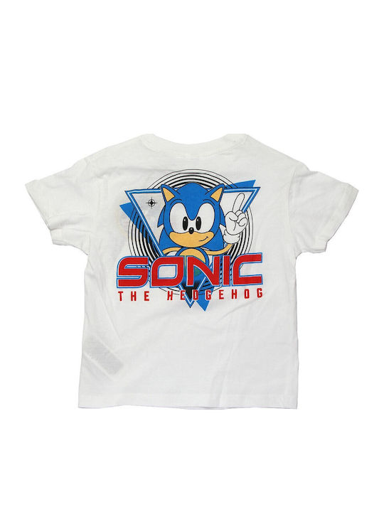 Kinderoberteil Kurzärmelig Weiß Sonic