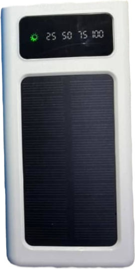 P108 Solar Power Bank 10000mAh with 2 USB-A Ports and 2 USB-C Ports White
