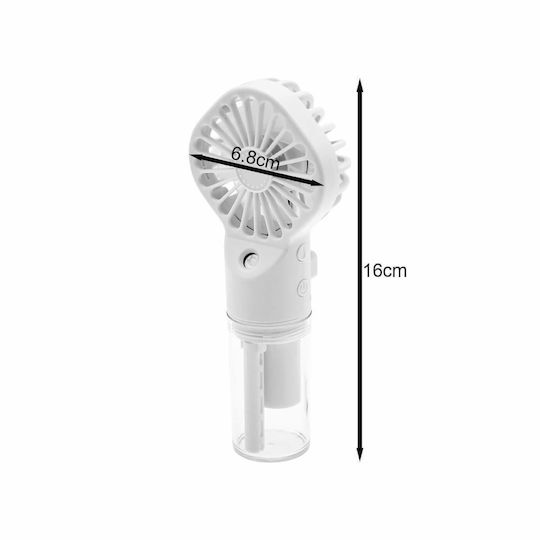 Ανεμιστηράκι Χειρός USB με Νερό 1W Λευκό CF-F3