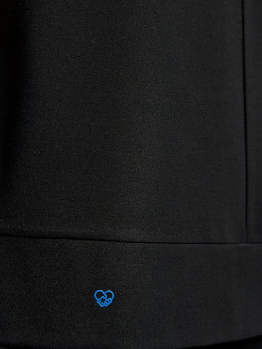 Short Sleeve Black Blouse