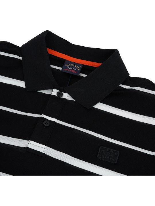 Polo Bluza Cu Mâneci Scurte Neagră