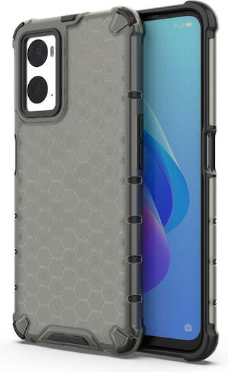 HQWear Back Cover Plastic / Silicone Black (Realme 9iOppo A76)