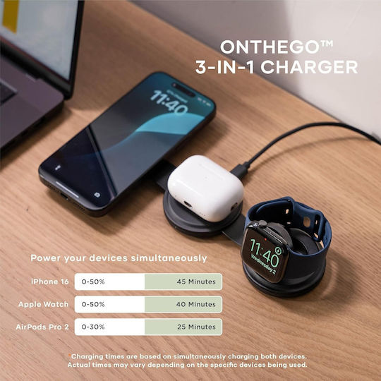 Satechi Ασύρματος Φορτιστής (Qi Pad) 15W Μαύρος (OntheGo)