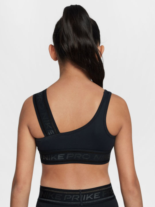 Nike Pro Swoosh Παιδικό Μπουστάκι Μαύρο