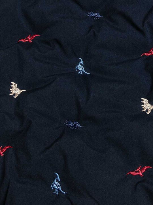 Παιδικό Casual Μπουφάν με Επένδυση & Κουκούλα Navy Μπλε