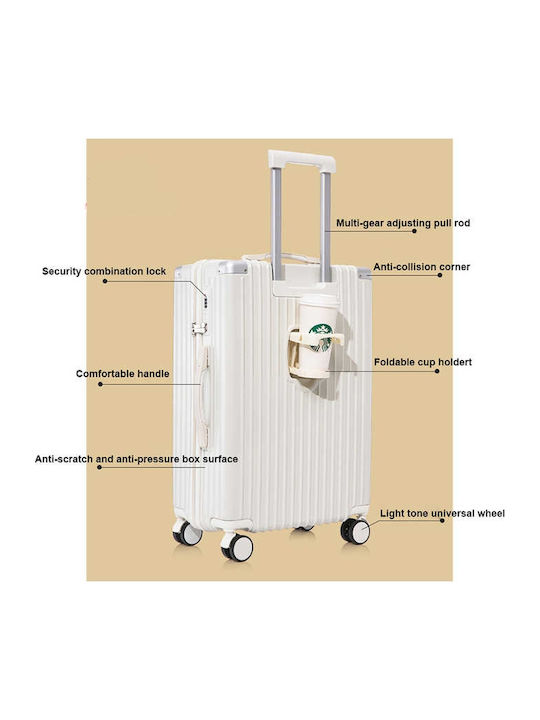Kourk Medium Hard Blue Suitcase With 4 Wheels Height 61cm