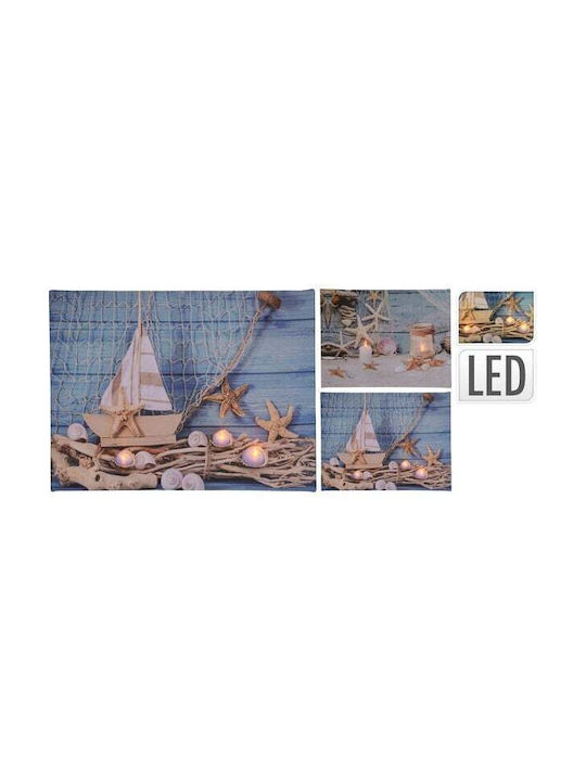 Ramă de vară LED 40x30x1.5cm 2 modele B pânză orizontală