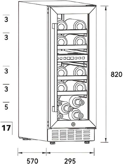 Elmark EL-UWC17D Wine Cooler 17 Bottles