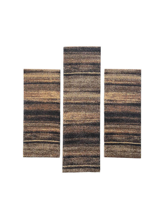 Ragolle Modern Bedroom Rug Set Mehari Multicolour 3 Pieces