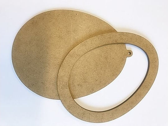 Αυγό Mdf 15cm 2 Μέρη