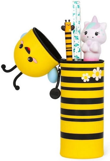 Legami Milano Soft Pencil Case Silicone Barrel Yellow
