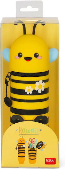 Legami Milano Soft Pencil Case Silicone Barrel Yellow