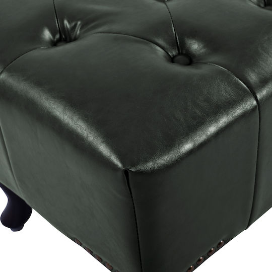 Hocker Bankhocker Gepolstert mit Kunstleder Emma Cypress 80x45x39cm