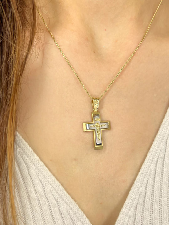 Xryseio Women's Gold Cross 14K
