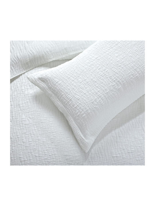 Liolios Home La Nostra Set Coverlet Queen Size Off White 220x240cm 3pcs