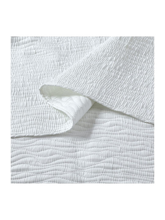 Liolios Home La Nostra Set Coverlet Queen Size Off White 220x240cm 3pcs