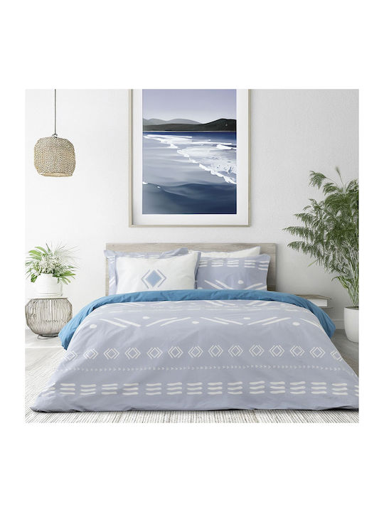 Nima Raiza Tagesdecke Übergröße Baumwolle Grey, Blue 220x240cm