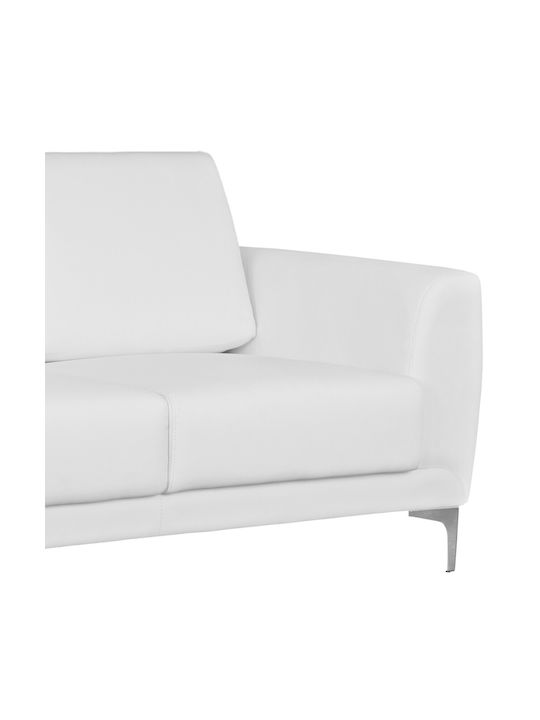 Kenzie Doppelsitzer Sofa Künstliches Leder Weiß 142x81x81cm
