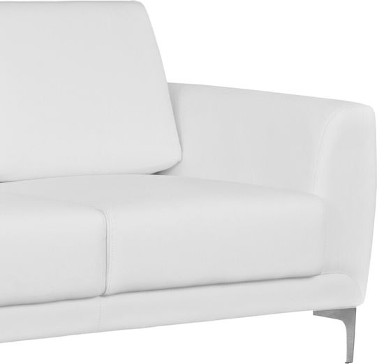 Kenzie Canapea Cu Două Locuri Din Piele Ecologică Albă 142x81x81cm