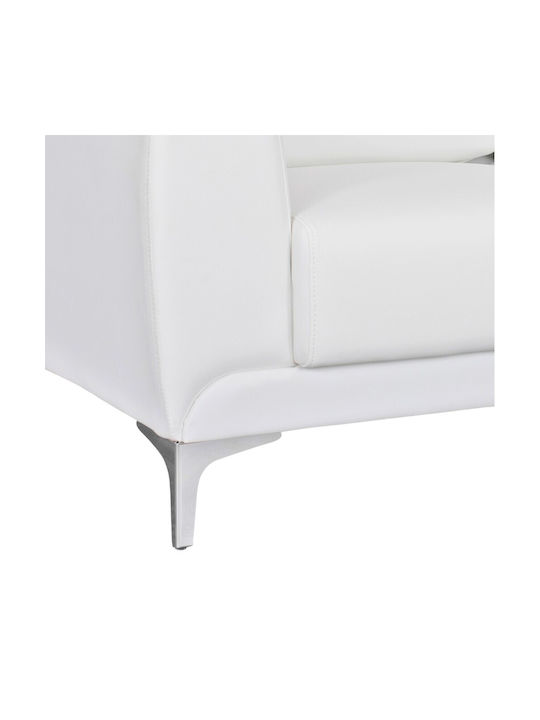 Kenzie Doppelsitzer Sofa Künstliches Leder Weiß 142x81x81cm
