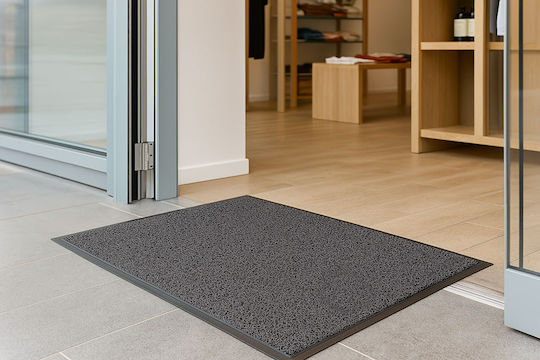 Newplan Entrance Mat Carpet with Anti-slip Backing Spaghetti D.Grey 60x90cm Thickness 12mm